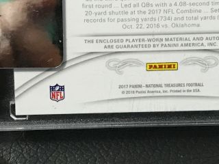 2017 National Treasures Patrick Mahomes II Rookie Patch Autographs 89/99 8