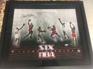 Michael Jordan Signed 16x20 Photo Autographed Auto 12/23 Uda Bulls Hof