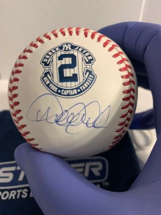 Derek Jeter Signed Retirement Logo Rawlings Baseball MLB And Steiner @@@@@ 9