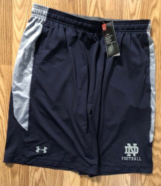 Notre Dame Football Team Issued Under Armour Shorts Tags Xl