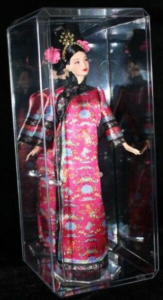 Doll Large Crystal Clear Acrylic Display Case (15.  5 Inch Tall) W/ Clear Base Usa