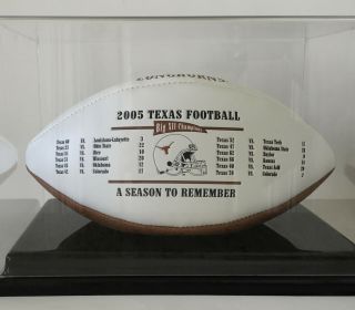 Texas Longhorns 2005 National Champions Collectable Football In Case 4