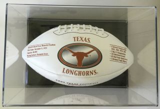 Texas Longhorns 2005 National Champions Collectable Football In Case 6