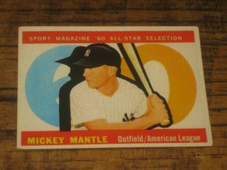 Mickey Mantle 1960 Topps All - Star 563