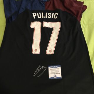 Usmnt Soccer Usa Christian Pulisic Autograph Jersey Borussia Bas