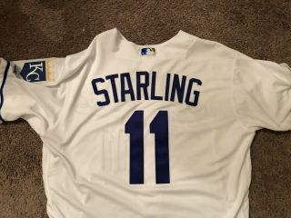 2018 Kansas City Royals Player Issued Jersey Bubba Starling,  Sz 48.  Hologram
