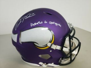 Adam Thielen Signed Minnesota Vikings F/s Authentic Speed Helmet W/ Inscription