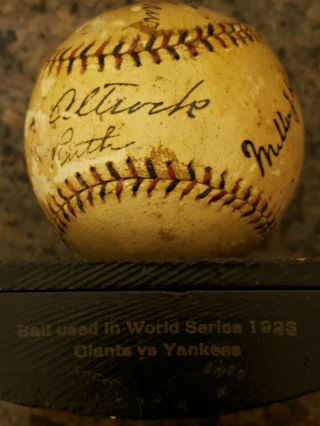 1923 World Series Game - Ball Signed By Ruth,  Huggins,  Mcgraw.  Psa Certified