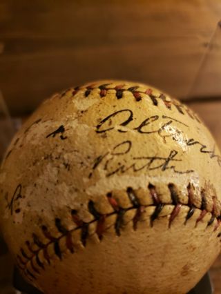 1923 World Series Game - Ball Signed by Ruth,  Huggins,  McGraw.  PSA Certified 3