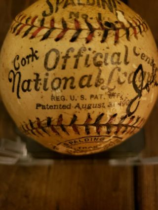 1923 World Series Game - Ball Signed by Ruth,  Huggins,  McGraw.  PSA Certified 6