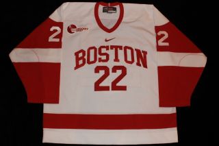 Bu Boston Terriers 22 Home Game Worn/used Hockey Jersey Lawrence