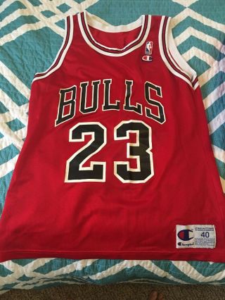 Men’s Size 48 Champion NBA Chicago Bulls Number 23 Michael Jordan Jersey 2