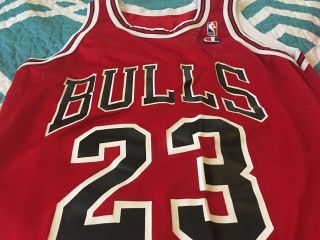 Men’s Size 48 Champion NBA Chicago Bulls Number 23 Michael Jordan Jersey 4