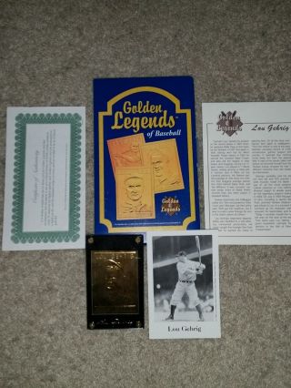 Lou Gehrig Baseball Card 43701 Golden Legend And Wheaties Box Bw Photo Yankees