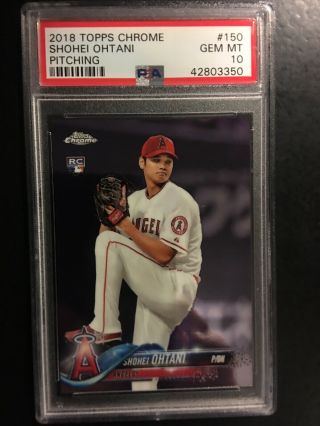 2018 Shohei Ohtani Topps Chrome Refractor 150 Rookie Card Los Angeles Angels