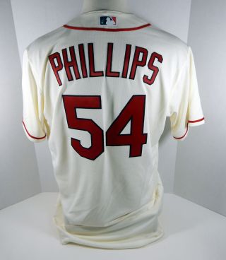 2017 St.  Louis Cardinals Zach Phillips 54 Game Issued Cream Jersey