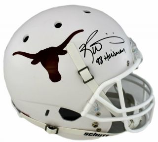 Ricky Williams Signed Texas Longhorns Full Size Schutt Helmet With 98 Heisman