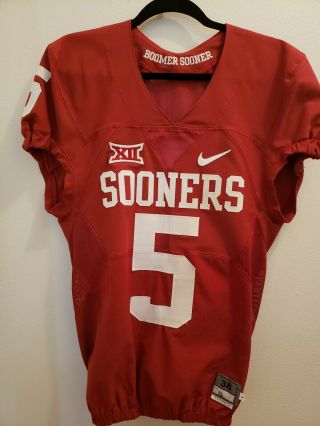 Oklahoma Sooners Team Issued Football Jersey From 2016 5 Game Worn
