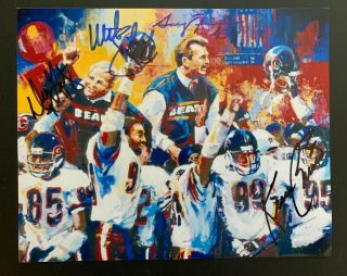 1985 Chicago Bears Bowl Xx Signed 8 X 10 Photo L@@k