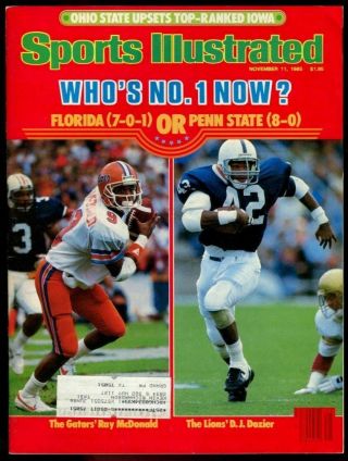 Si: Sports Illustrated November 11,  1985 Ray Mcdonald,  Football,  Florida Gators