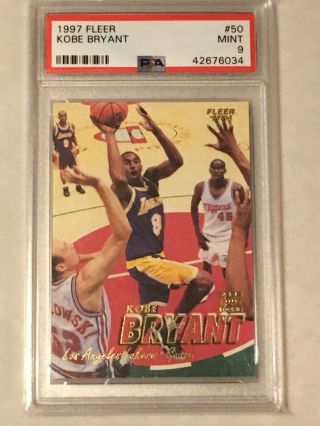 Kobe Bryant 1997 - 98 Fleer 50 Psa 9