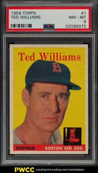 1958 Topps Ted Williams 1 Psa 8 Nm - Mt (pwcc)
