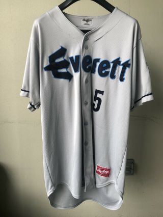 2016 Everett Aquasox Kyle Lewis Game Worn Jersey Seattle Mariners Minor League