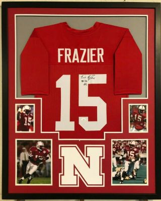 Framed Nebraska Cornhuskers Tommie Frazier Autographed Signed Jersey Jsa