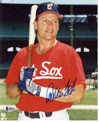 Carlton Fisk Signed Autographed 8x10 White Sox Photograph Beckett Bas