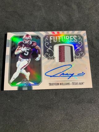 Trayveon Williams 2019 Panini Legacy Futures Rc Auto/3 - Color Patch Bengals/a&m