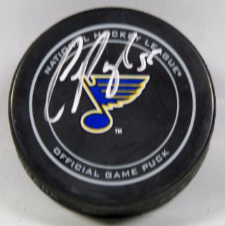 Colton Parayko Signed St Louis Blues Official Game Hockey Puck Autograph 1006205