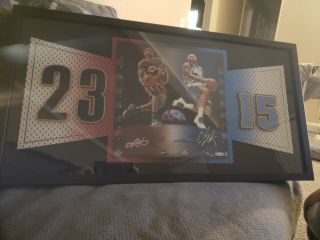 Upper Deck Lebron James / Carmelo Anthony Autograph Auto Dual Jersey Numbers