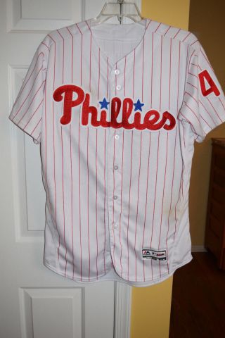 2018 Phillies Jake Arrieta 49 Game Worn Home Jersey Signed Cubs 3