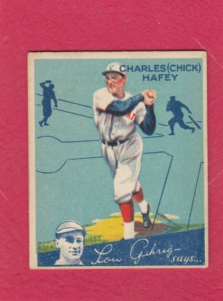 1934 World Wide Gum V354 Goudey Big League 78 Charles (chick) Hafey