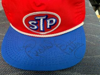 Richard Petty Autographed Stp Hat Made In Usa True Vintage