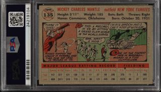 1956 Topps Mickey Mantle 135 PSA 8 NM - MT (PWCC) 2