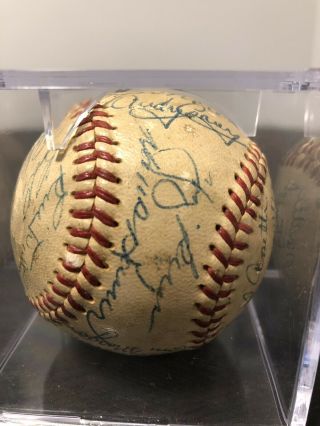 1955 York Yankees Teamed Signed Baseball