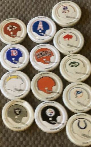 1972 - 74 Complete Set Of 26 Gatorade NFL helmet Caps / Lids,  really Good Cond 2