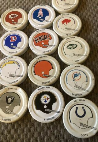 1972 - 74 Complete Set Of 26 Gatorade NFL helmet Caps / Lids,  really Good Cond 4