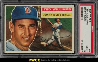 1956 Topps Ted Williams Gray Back 5 Psa 9 (pwcc)