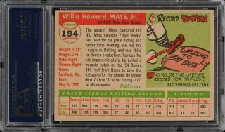 1955 Topps Willie Mays 194 PSA 8.  5 NM - MT,  (PWCC) 2