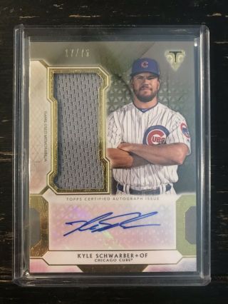 2018 Topps Triple Threads Jumbo Jersey Relic Autograph Auto Kyle Schwarber /75