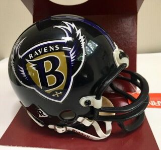 Vintage 1996 Baltimore Ravens Old Logo Riddell Mini Helmet.