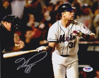Mike Piazza Signed 8x10 York Mets Photo - Mlb 9/11 Home Run Famous Psa/dna