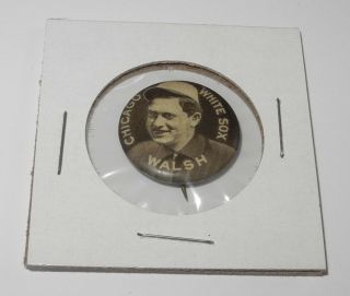 1910 - 12 Sweet Caporal Baseball Pin Coin Button Ed Walsh Chicago White Sox