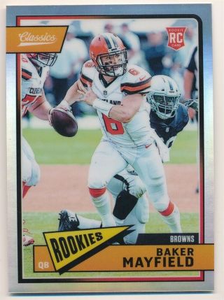 Baker Mayfield 2018 Panini Classics Rc Rookie Holo Silver Browns Sp 23/99