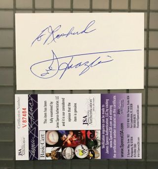 Joe Frazier Signed 3x5 Index Card Autographed Auto Jsa Boxing Hof