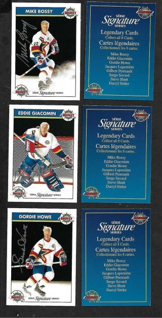 1995 - 96 Zellers Masters Of Nhl Hockey Autographed Complete Set Of 8: Howe,  Bossy