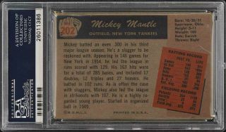 1955 Bowman Mickey Mantle 202 PSA 7 NRMT (PWCC) 2