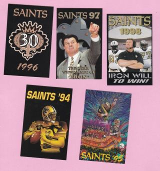 Orleans Saints Schedule Set 1994 1995 1996 1997 1998